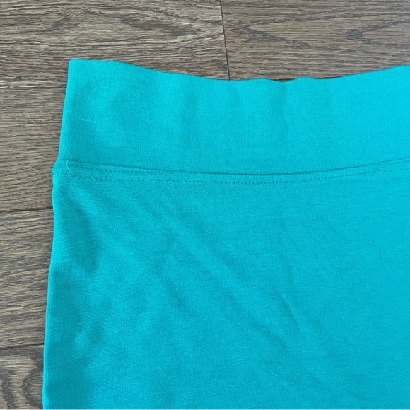 Basic Jersey Mini Skirt - Turquoise/ Teal - Picture 2 of 4